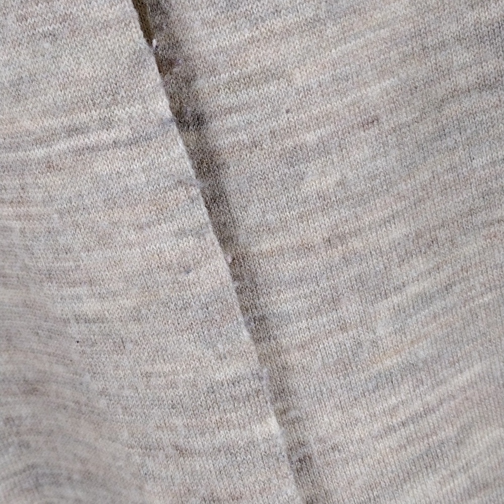 Eileen Fisher Wool Blend Natural Marbled Shawl Collar Long Open Front Cardigan - Picture 13 of 14